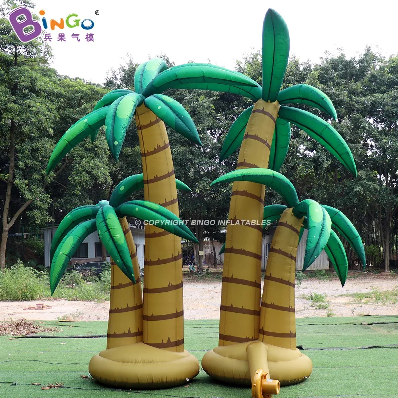 Personalized 4 Meters High Inflatable Palm Tree For Garden Decoration Blow Up Plant Balloon For Stage Display Toys - BG-Z0367