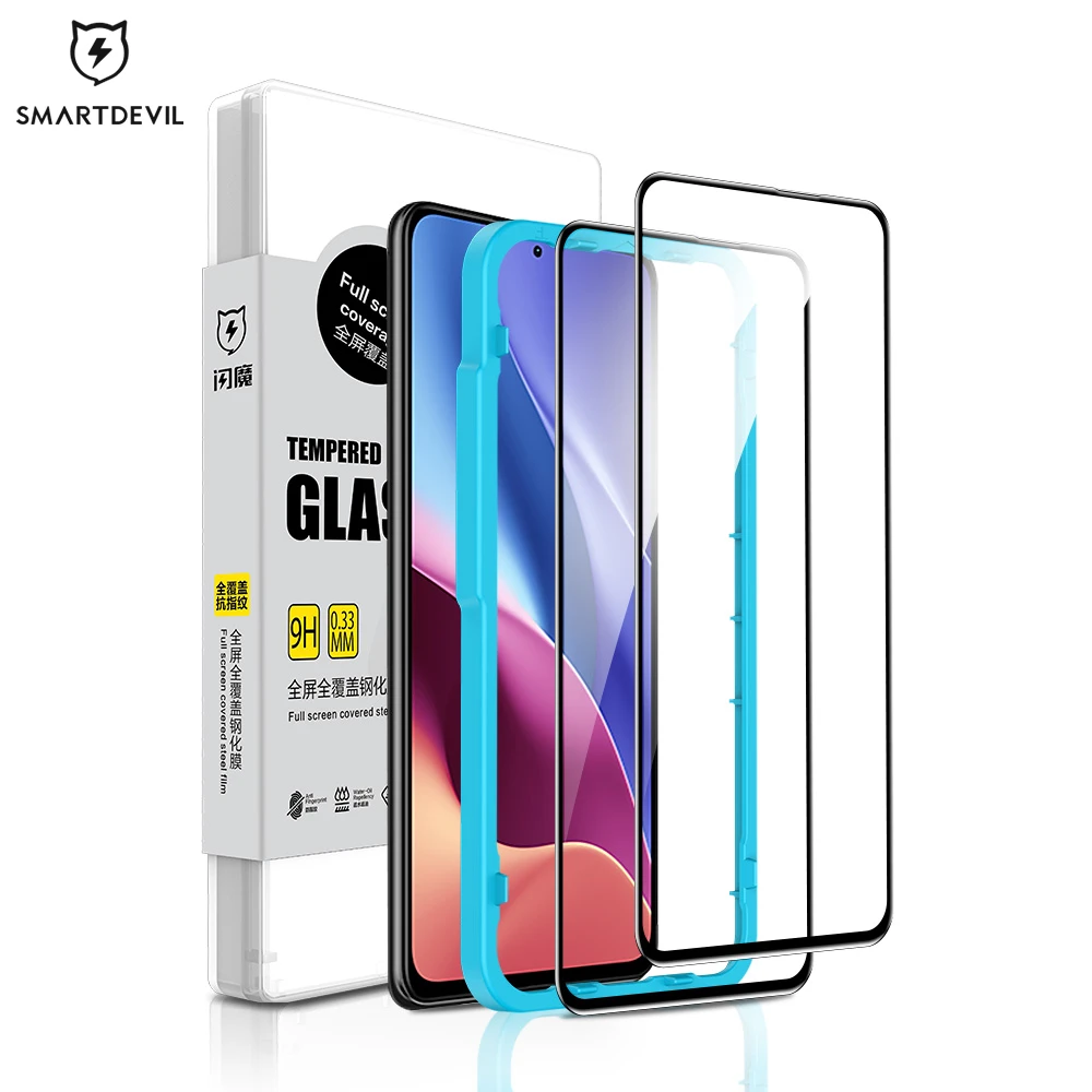 

SmartDevil 9D Full Cover Tempered Glass for Xiaomi Redmi Note 11 10 Pro K40 Pro HD Film Screen Protector for Redmi Note 10 5G