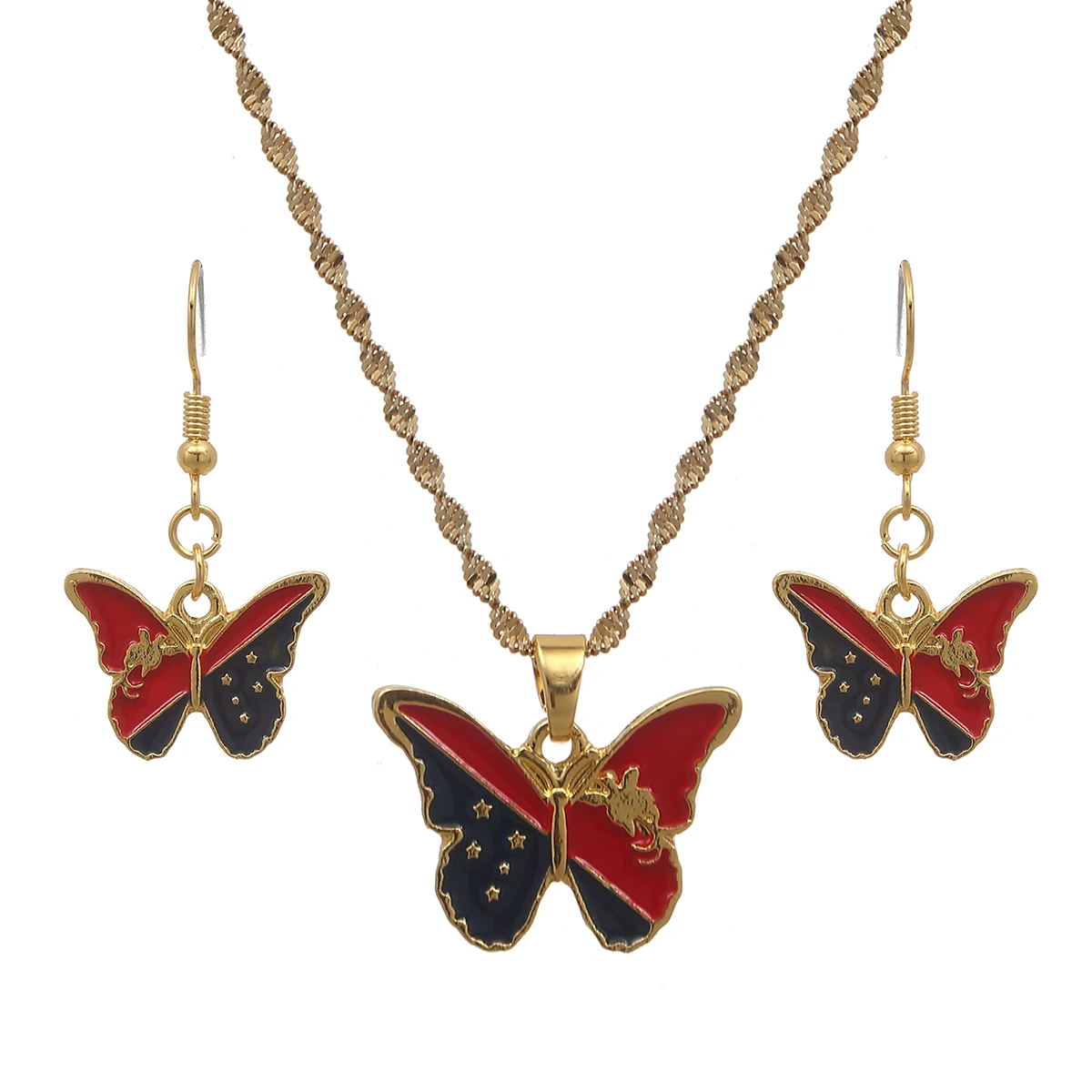 Ожерелья и серьги с подвеской в Папуа-Новой Гвинеи, комплекты для женщин, PNG ювелирные изделия, подарок на день образования