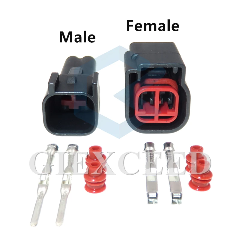 2 Sets 2 Pin AC Assembly Auto Sealed Center Horn Wire Cable Male Female Socket 1.5 Seires Waterproof Connector For Ford Mondeo