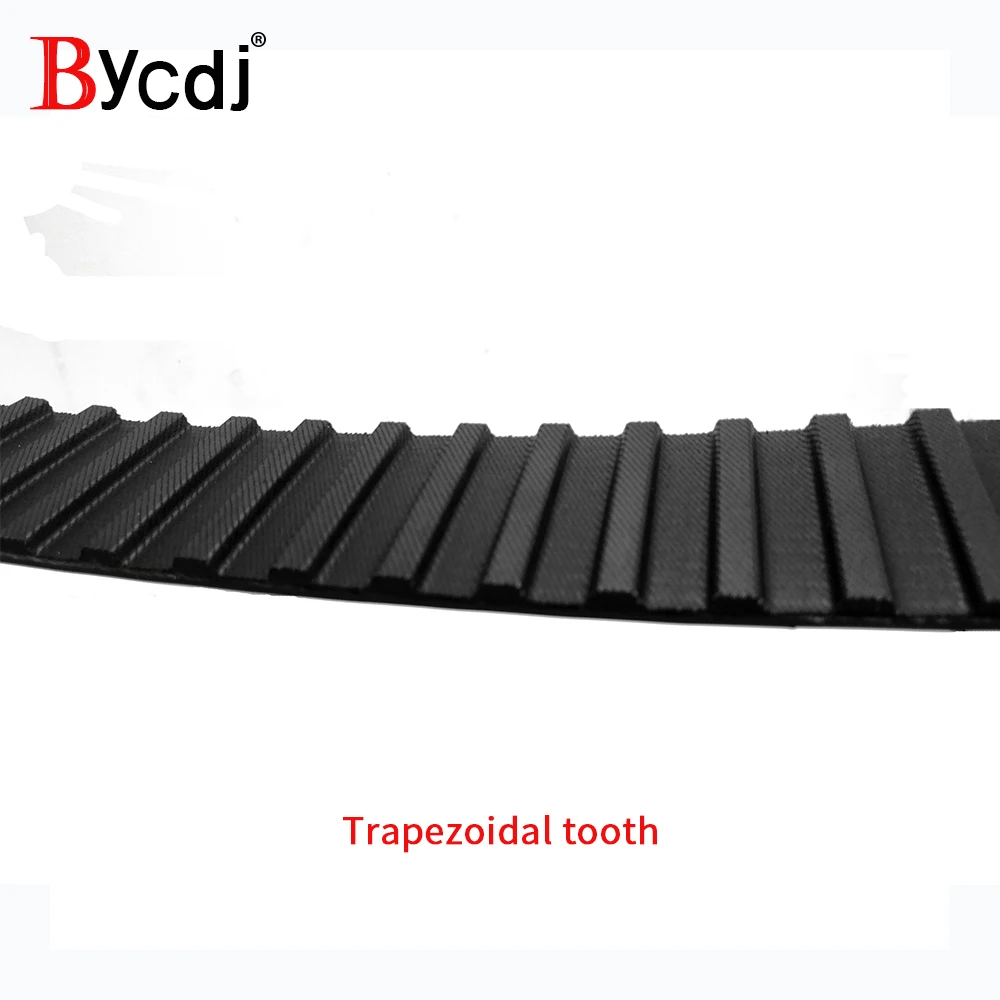 Bycdj Trapezoid MXL Open Synchronous Timing belt Black  Rubber Neoprene fiberglass width 6/10mm Pitch 2.032mm CNC stepper Motor