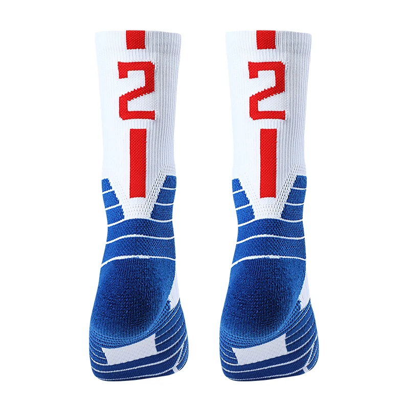 No2 Kawhi Two Leonard Basketball Player Thick Sport Crew Towel Socks Digital Number USA California Los Angeles Team Arrow LA Sox