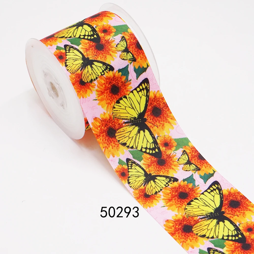 DIY Flower Butterfly Printed Grosgrain Ribbon For Craft Supplies Sewing Accessories 5 Yards, Planar Resins Mold 10 Pieces. 50293