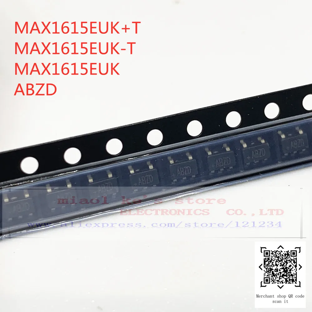 [10pcs]100%New original: MAX1615EUK+T MAX1615EUK-T MAX1615EUK ABZD - IC REG LIN 3.3V/5V 30MA SOT23-5/SC-74A/SOT-753