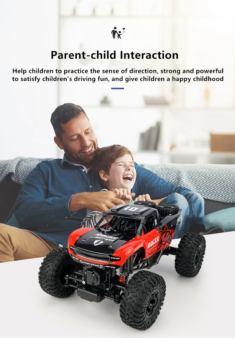 1:16 4WD 2.4G Radio Control RC Car 20km/h 4CH Remote Control Racing Car Truck Off-Road Buggy Vehicle  For Adults