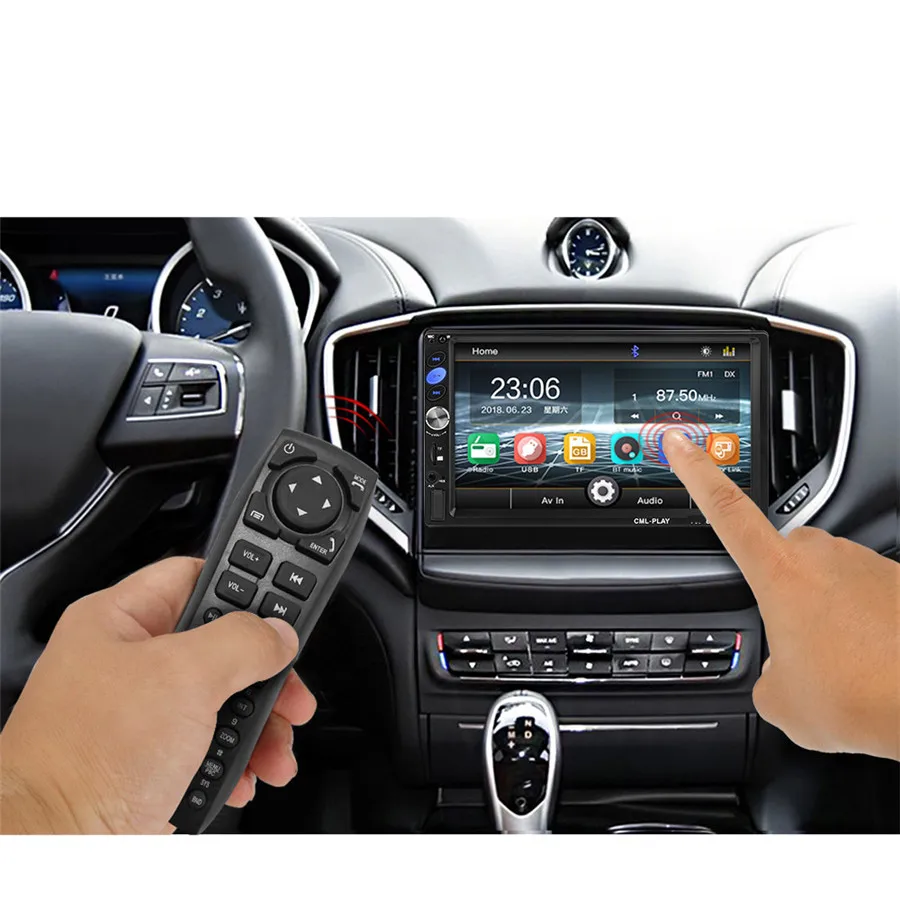 2 din 7 inch MP5 player Car radio Bluetooth hands free FM/TF/USB Bluetooth Video with Rear View Camera