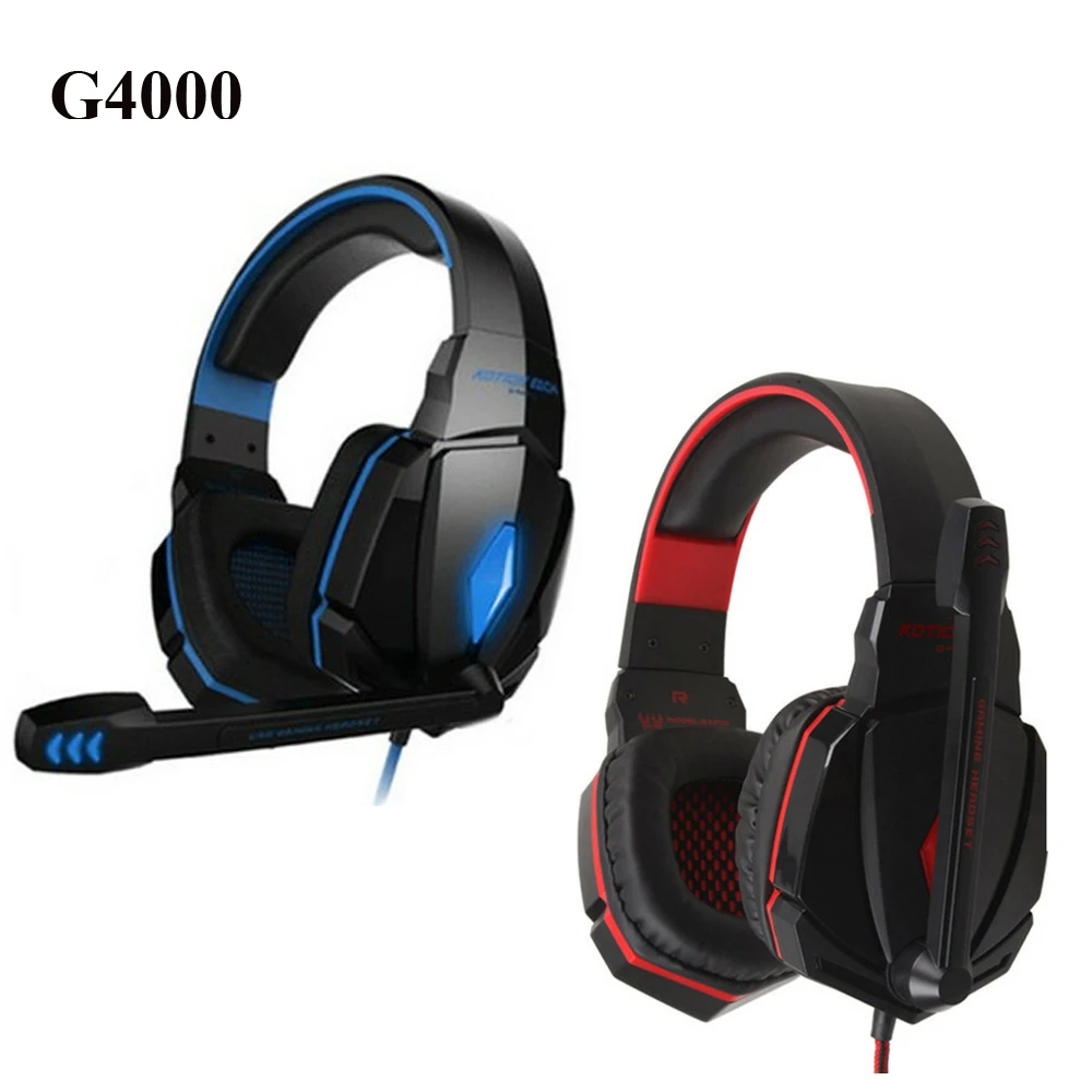 Kotion Each G4000 Gaming Headphones Deep Bass PS4 Gaming Headset with Microphone LED Light