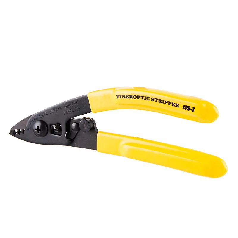 FTTH CFS-3 Three Port Optical Fiber Stripper Fiber Clamp Wire Stripping Tool Buffer and Cladding Stripping Plier Patch Cord