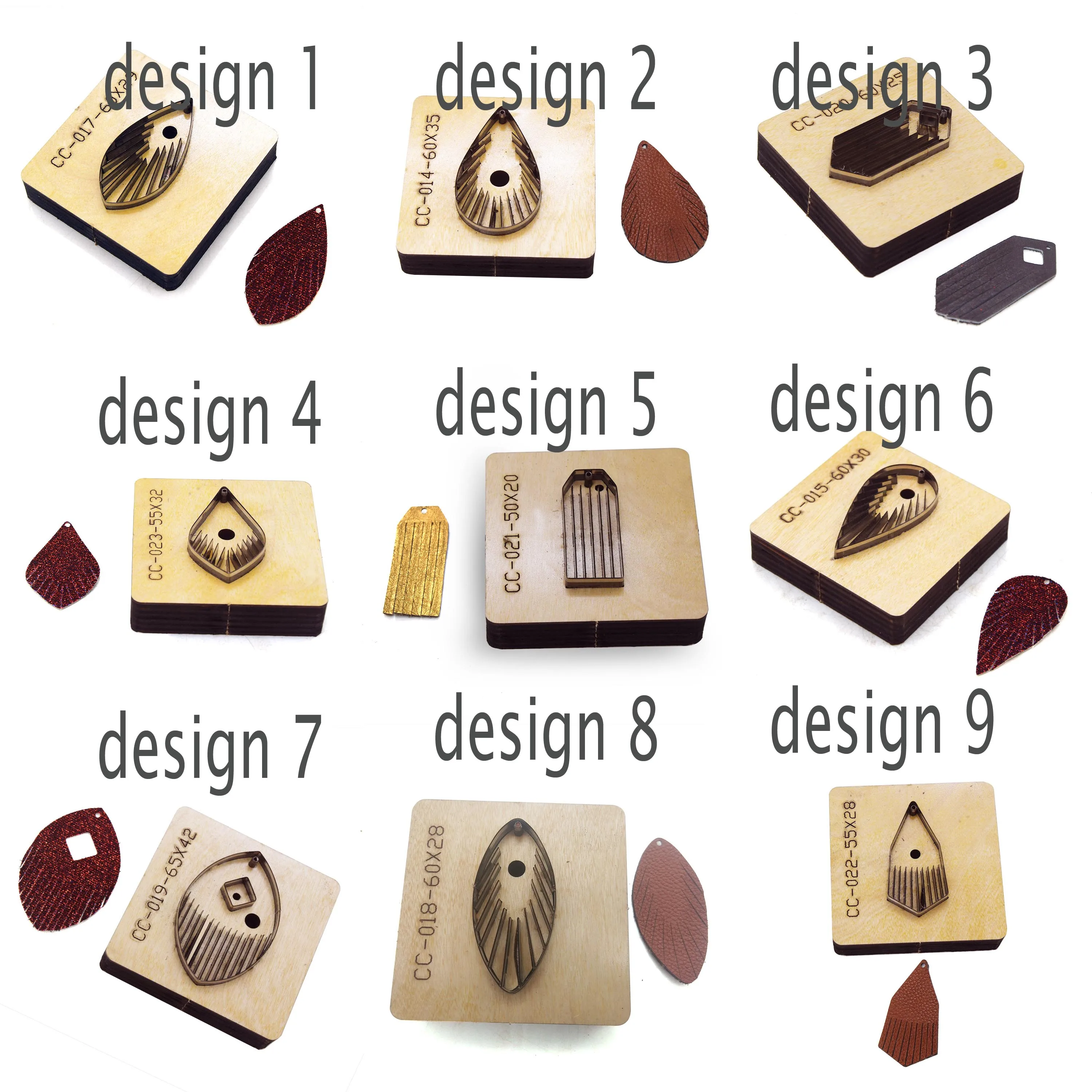 DIY leather craft girl tissel ear ring decoration die cutting knife mould hand punch tool pattern