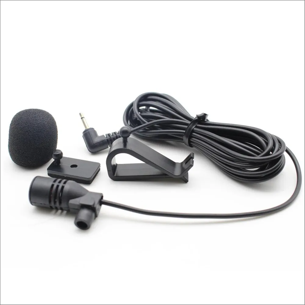 3.5 mm/2.5mm Jack Car Stero Microphone External Mic for PC Car DVD GPS Player Radio Audio Microphone PVC