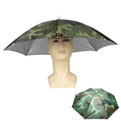 1Pcs Head Hat High Quality Foldable Sun Umbrella Hat Fishing Head Outdoor Headwear Hat Golf Camping Anti-sunshine N8G2