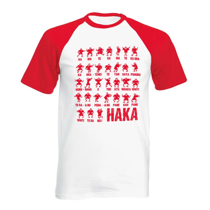 Haka Action Silhouette Mens New Zealand All Tshirt Top Black Funny Rugby Cool Casual Pride T Shirt raglan Short Sleeve Tops Tees