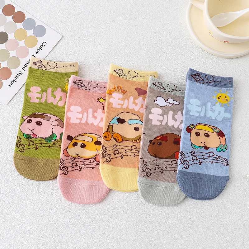 Anime PUI PUI Sock Cosplay Molcar Guinea Animal Moruka Cartoon Sneaker Ankle Floor Socks