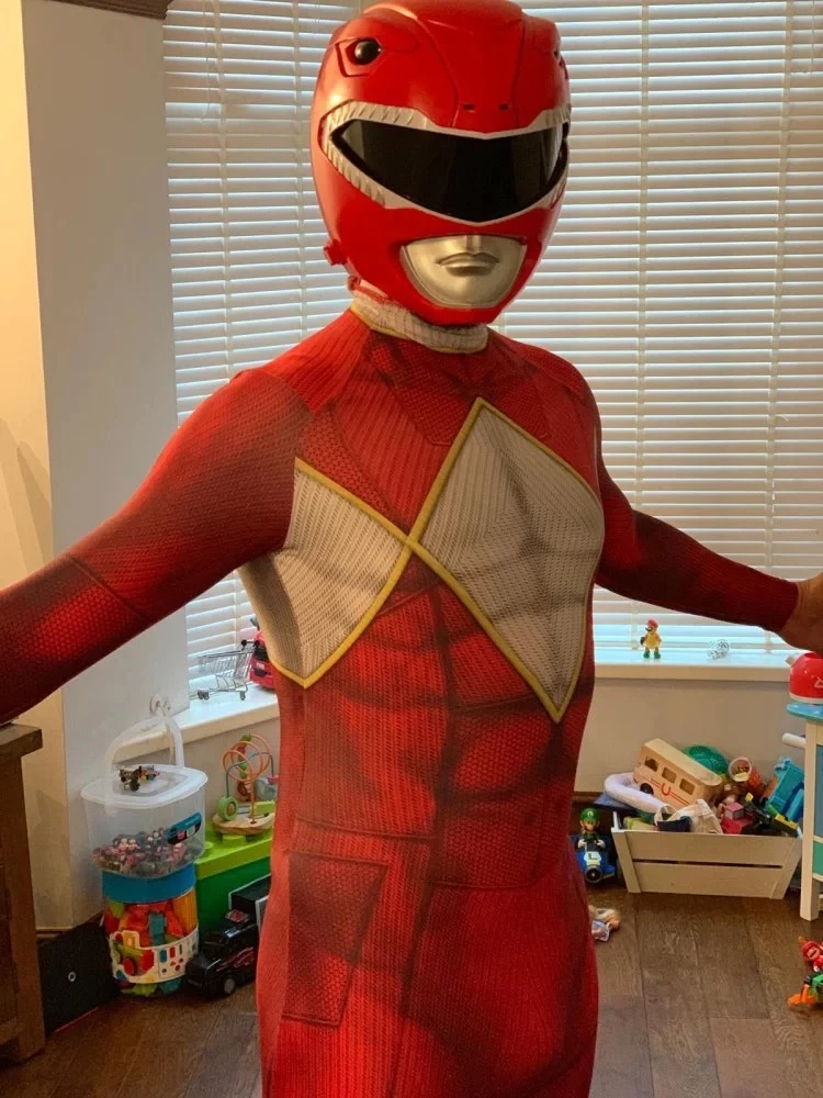 3D Print Kyoryu Sentai Zyuranger Ranger Cosplay Costumes Red Rangers Cheap Zentai Bodysuit without Mask