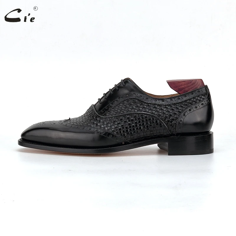 cie Leather Outsole Men Suit Shoes Oxford Brogues Office Goodyear Welted Dress Shoes Full Grain Calf Leather Breathable OX809