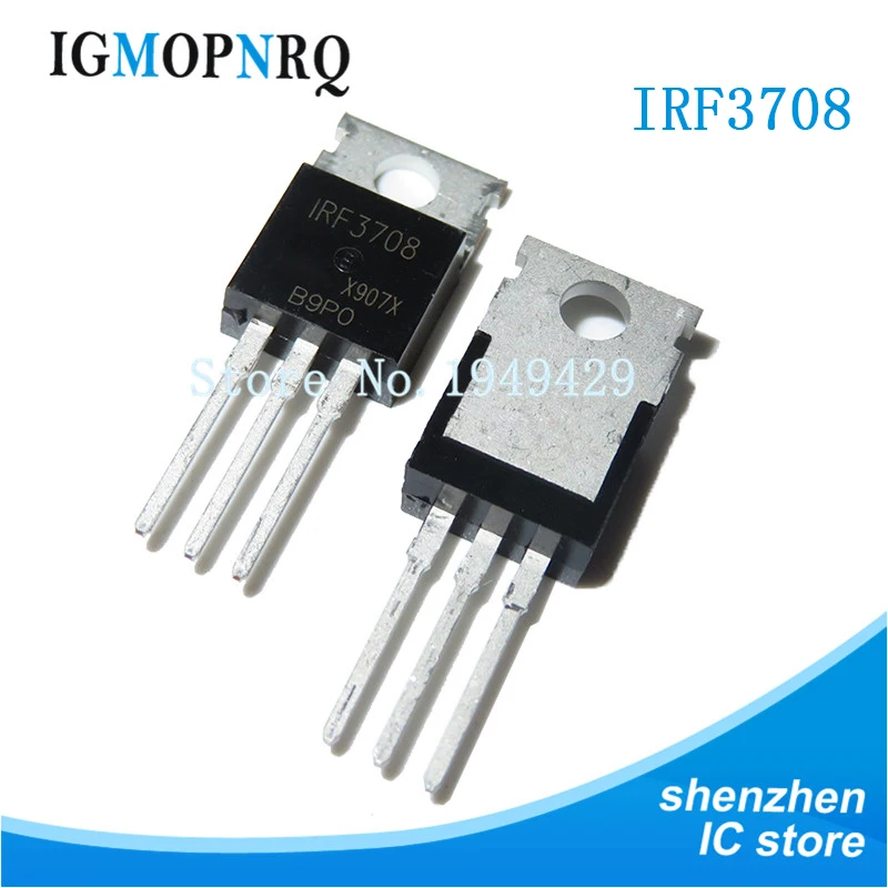 10PCS IRF3708PBF TO-220 IRF3708 TO220 30V 62A new