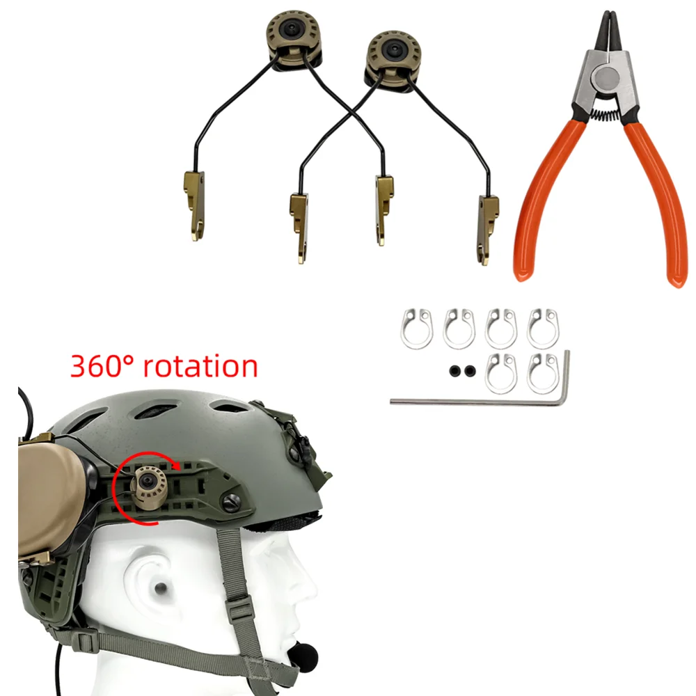 MSASORDIN タクティカル ヘッドセット ブラケット ARC レール