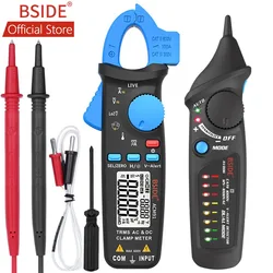Digital Clamp Meter BSIDE ACM91 AC/DC Current 1mA True RMS Auto Range Live Check NCV Temp Frequency Capacitor Tester Multimeter