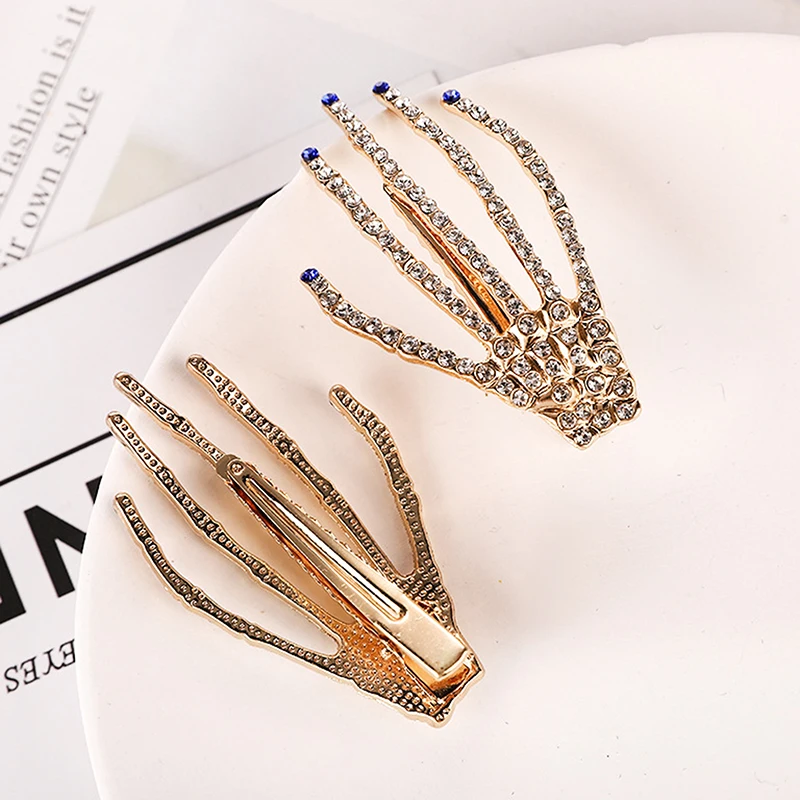 1PC Punk Style Skull Claw Hand Bone Hair Clips Alloy Hairpins Headband Barrettes Hair Ornament Accessories for Women Girl