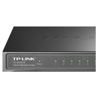 TP-LINK interruptor completo da gestão da nuvem do gigabit do interruptor TL-SG2210 8*10/100/1000base-t rj45 2 * gigabit sfp portas óticas app web vlan