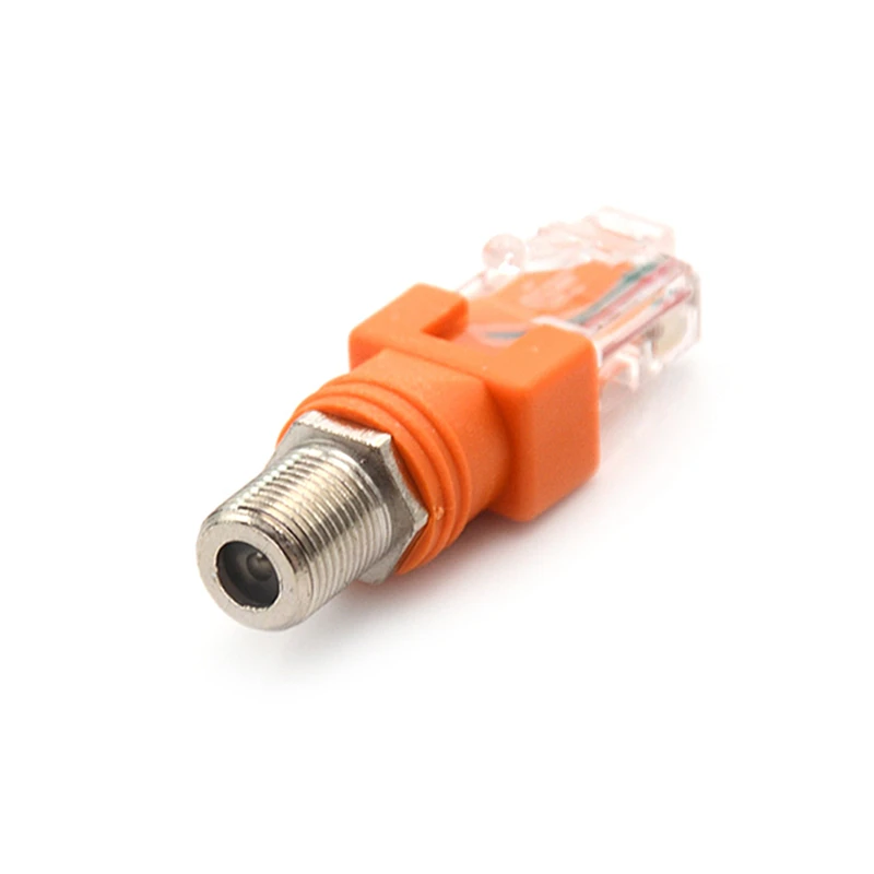 1PC/2Pcs connettore tipo F RF femmina a RJ45 maschio adattatore coassiale accoppiatore adattatore coassiale RJ45 a connettori RF all'ingrosso