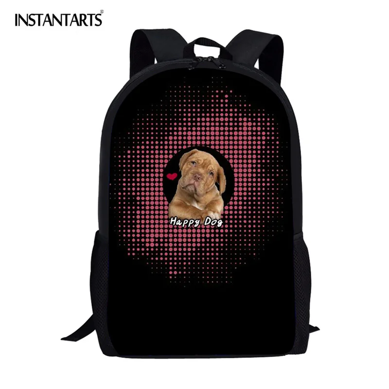 

INSTANTARTS Cute Cartoon Dog Printed Children School Bags Lightweight Bag Kids Boys Backpacks Teenagers Casual Shoulder Bookbags