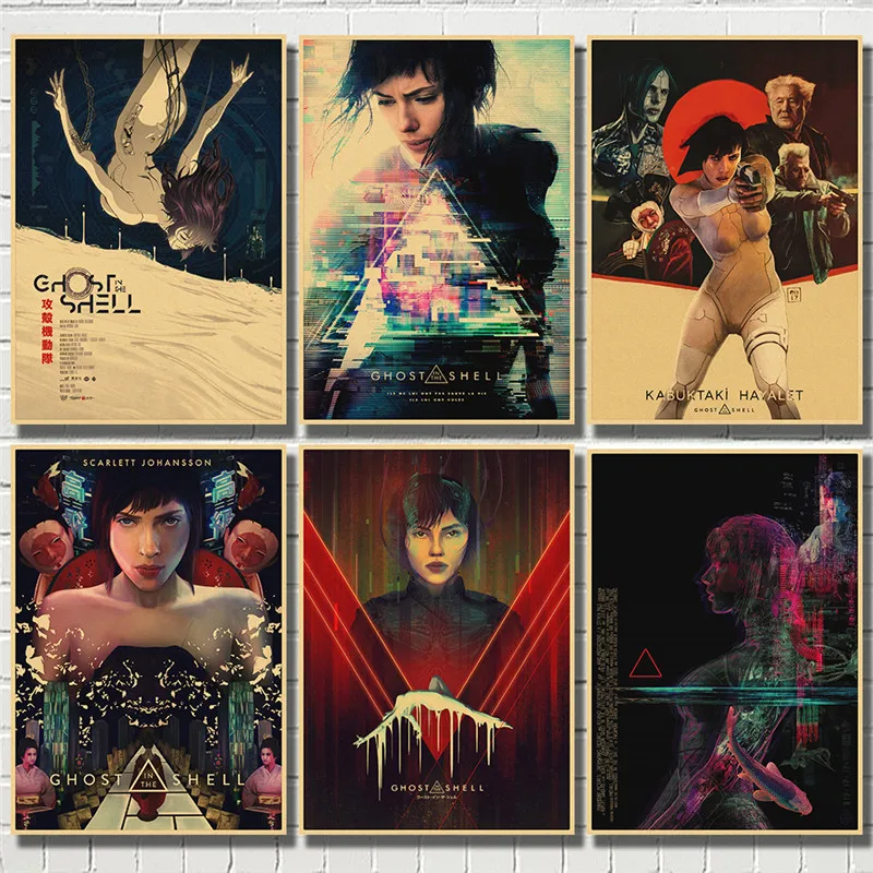 Ghost In The Shell Anime Posters Wall Kraft Paper  Posters and Prints Wall Art Picture Home Decoration