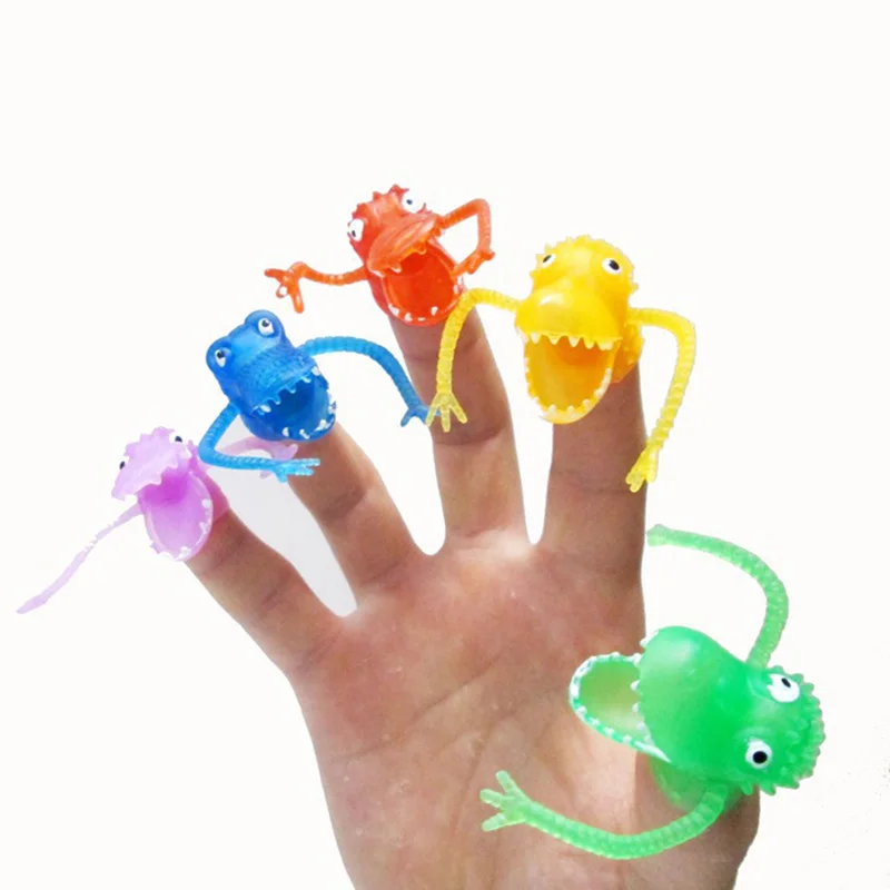 10pcs/set Novel Plastic Mini Dinosaur Finger Sleeve Toys Children Birthday Christmas Party Favors Hand Finger Puppets Game Gifts