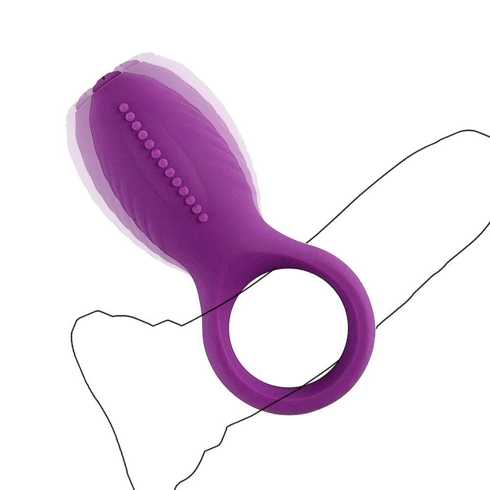 

Penis Ring Vibrator Delay Ejaculation Vibrating Cock Rings Intimate Goods Sex Toys for Men Erection Silicone Built-in Battery