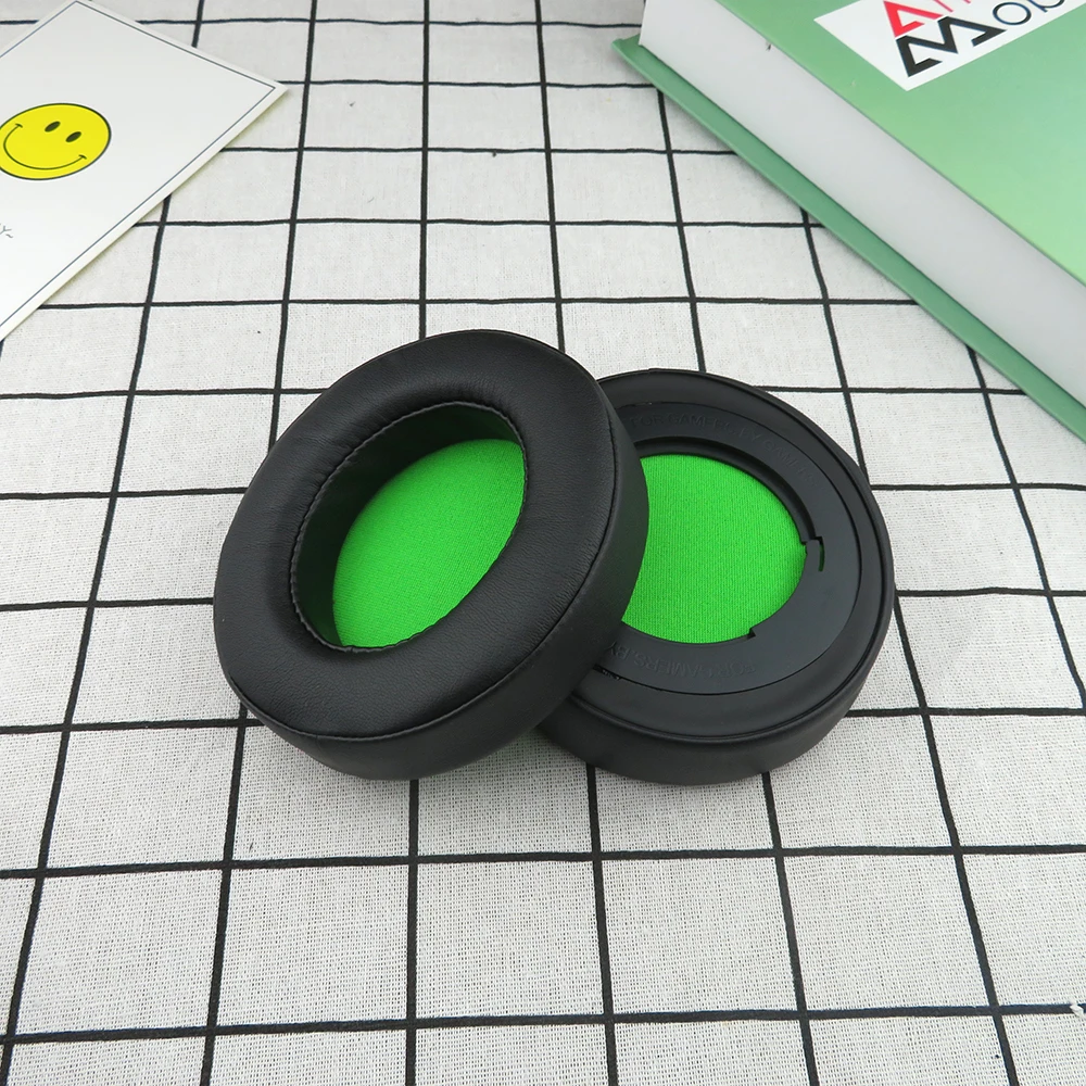 بطانة للأذن لرازر وسادات الأذن كراكن برو V2 سماعة الأذن استبدال سماعة بو الجلود الإسفنج رغوة