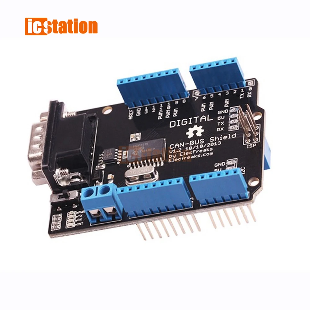 1Set MCP2515 Can Bus Shield Board SPI Interface 9 Pins Standard Sub-D Connector Expansion Board Module DC 5-12V For Arduino