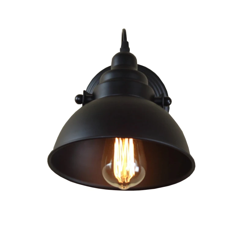 Vintage Wandlamp E27 Industriële Wandkandelaar Zwarte Wandlamp Voor Indoor Verlichting Verstelbare Retro Loft Bed Slaapkamer Licht