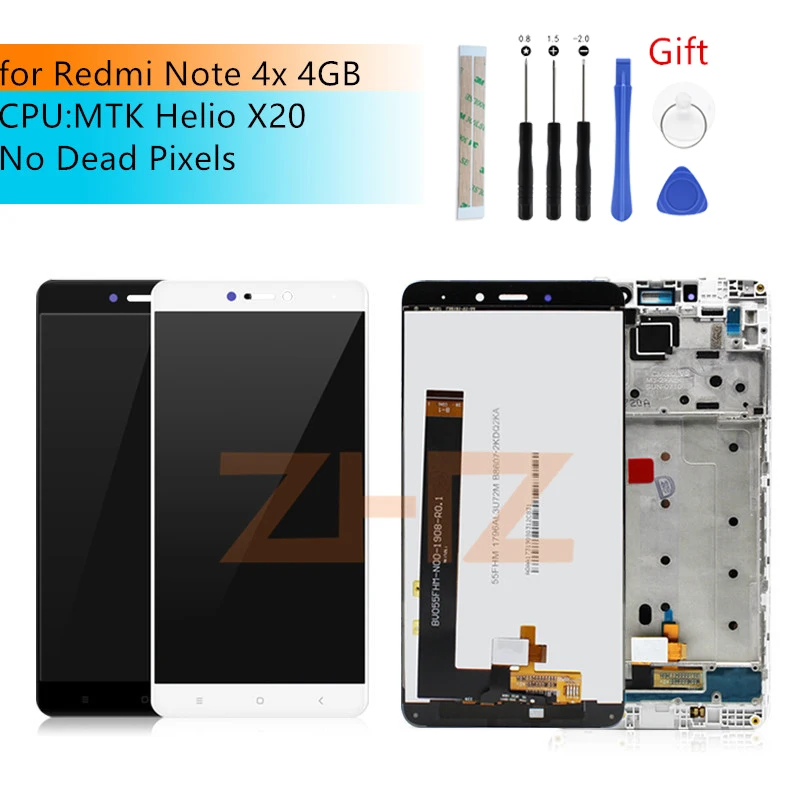 For Xiaomi Redmi Note 4X MTK helios 4GB lcd Display Touch Screen Digitizer Assembly with Frame Note4X Pro screen repair parts