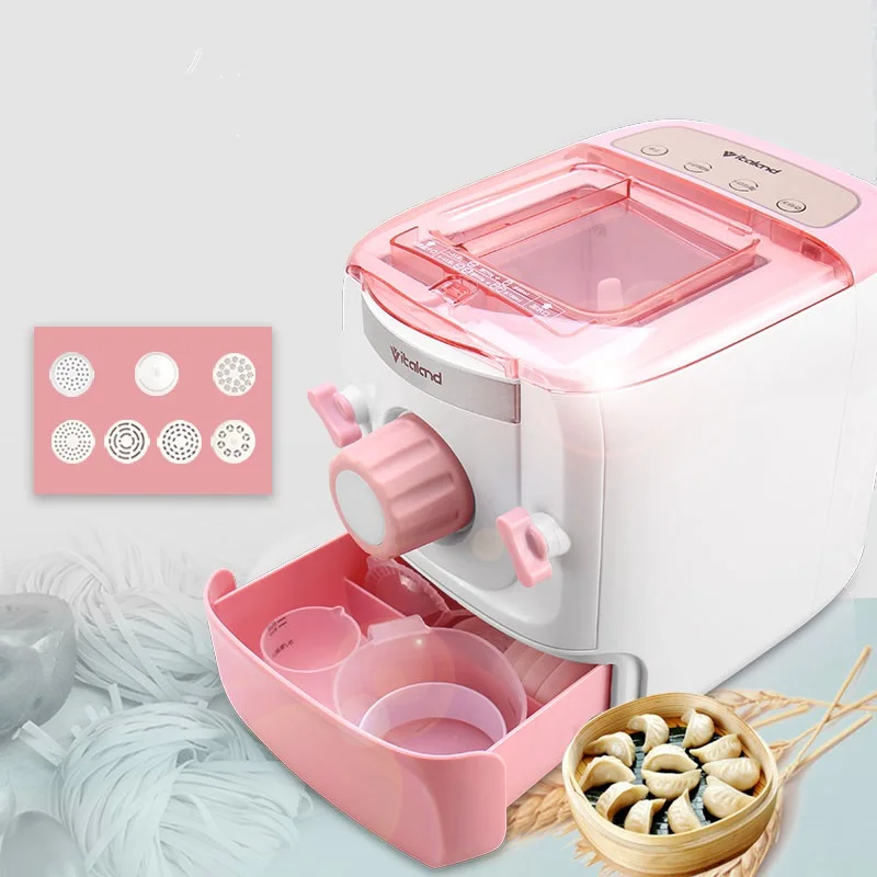 220V Electric Noodles Machine Household Automatic Electric Noodle Dumpling Maker With 7 Molds Head EU/AU/UK/US