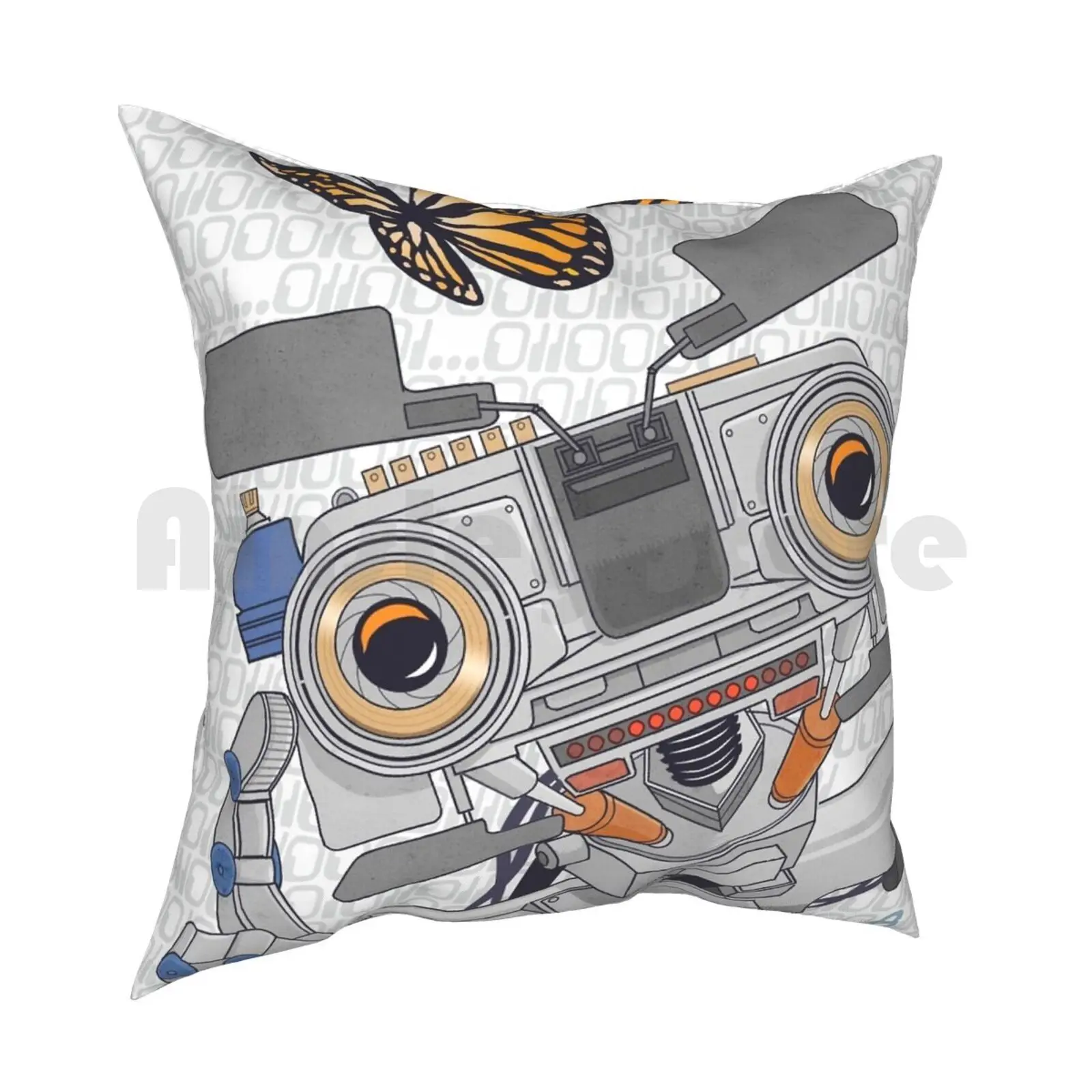 5 Is Alive!!! Pillow Case Printed Home Soft Throw Pillow Johnny 5 Johnny Five J5 Robot Short Circuit Number 5 Steve