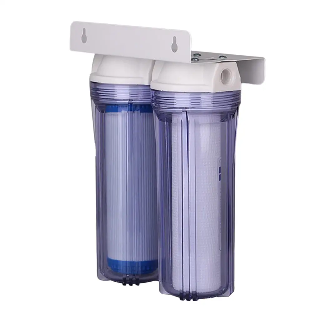 10 inch Whole House 2-Stage Water Filter with Multi PP Cotton Gradient Sediment CTO Activated Carbon