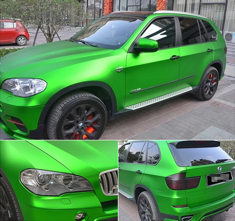 

Metallic Matt Green Vinyl Film Matte Chrome Car Wrap Foil With Air Bubble Free Release Full Car Body Wrapping Sticker Cover