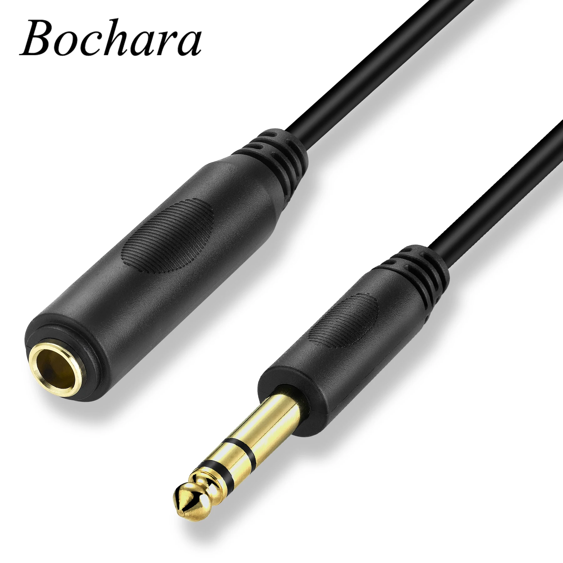 Bochara Gold Plated 1/4\'\' 6.35mm Stereo Male to Female Extension Cable 1.8m 3m 4.5m 6m