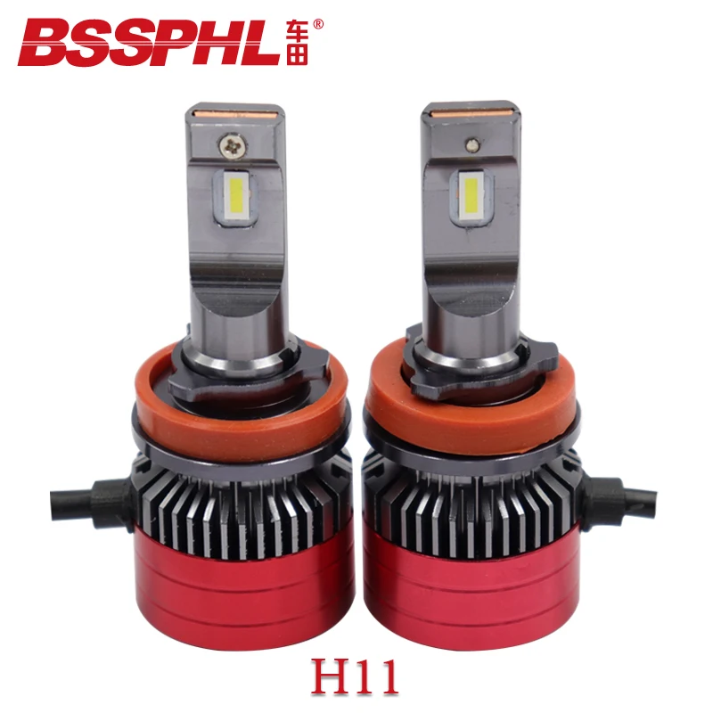 BSSPHL Auto LED Light 12V - 24V  H11 Car Head light replacement bulbs fast start 6000k