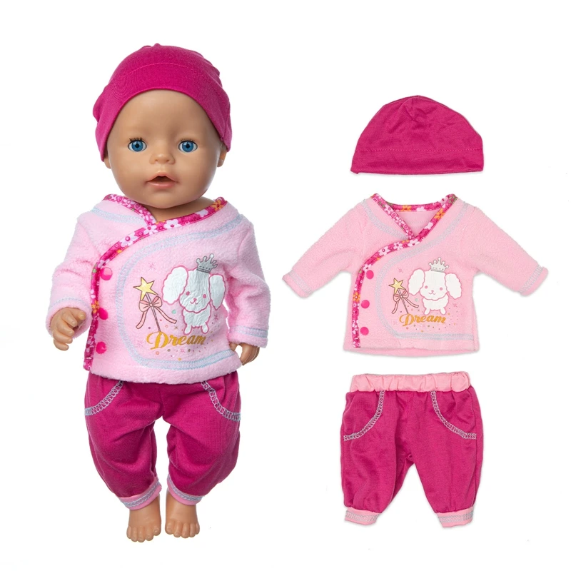 New Jumpsuits Fit for 43cm Baby Doll 17 Inch Reborn Doll Clothes and Accessories