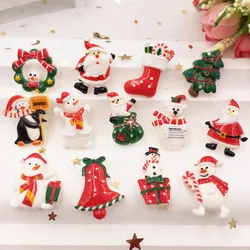 FAI DA TE 20pcs Della Resina Variopinta Di Natale Combinazione Posteriore Piana Cabochon di Pietra In Miniatura Ornamento Di Natale Scrapbook Figurine G12