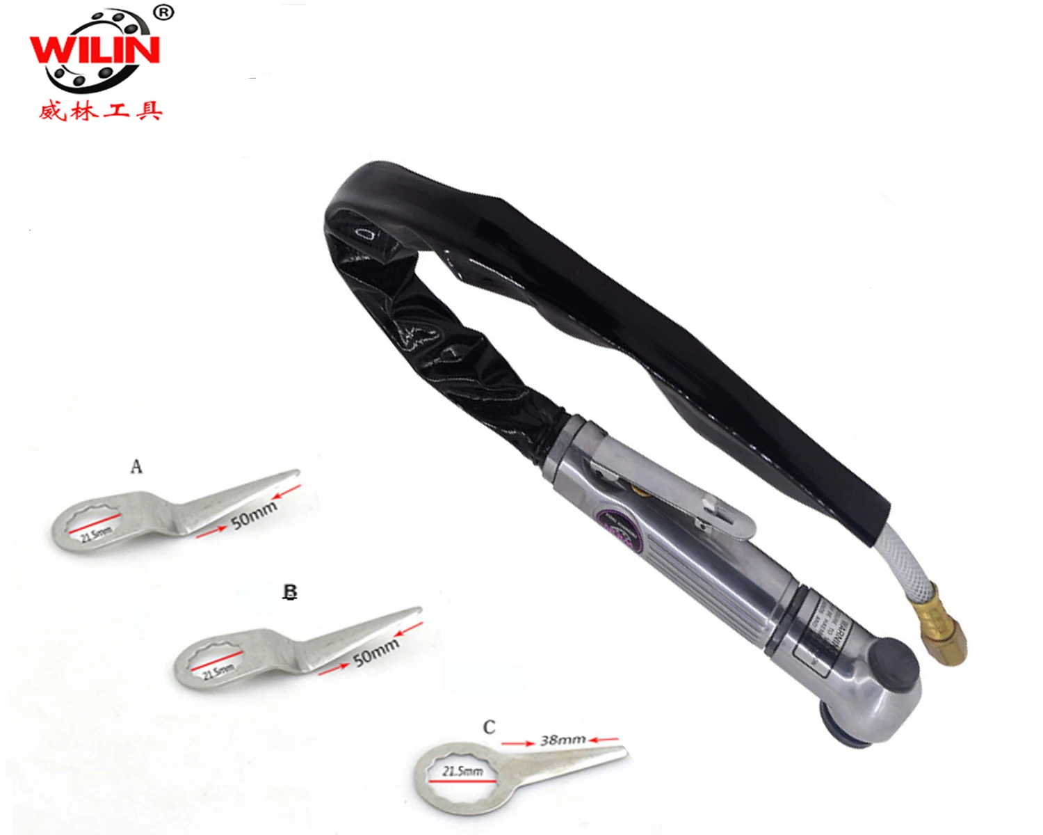 Air Auto Glass Knife Pneumatic Windshield Remover Kit 3 Blades Windscreen Seal Cutter Silica Gel In Car Doors Windows Tile