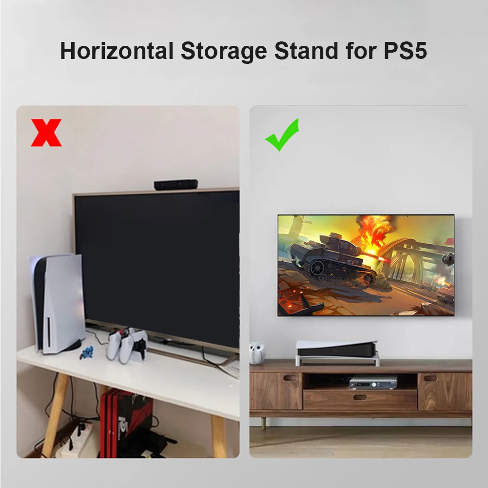 เกมแนวนอนจัดเก็บข้อมูลสำหรับ PS5 Controller Gamepad Organizer Rack Joypad 16แผ่นความจุผู้ถือคอนโซลเกมอุปกรณ์เสริม