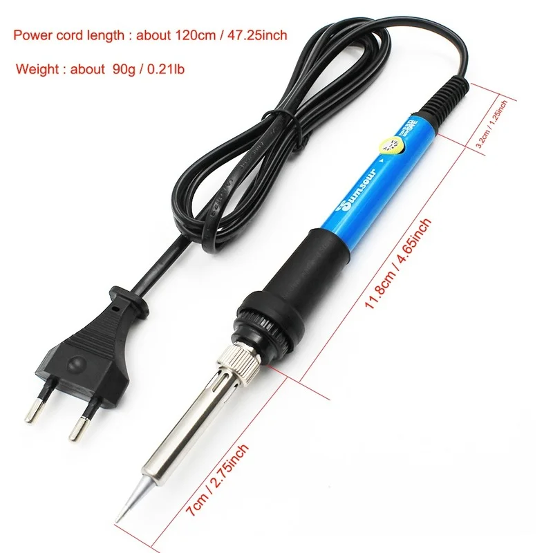 Mini fer à souder électrique à température réglable, station de expédi, crayon chauffant à poignée, outils de réparation de soudage, 60W