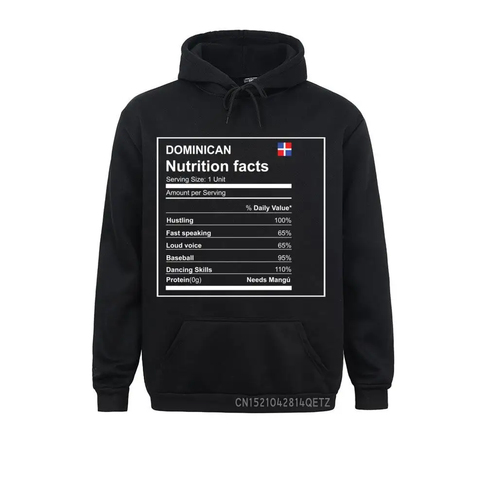 Men Long Sleeve Dominican Nutrition Facts Cool And Modern Hoodie Sweatshirts Printed On Hoodies Brand New Casual Hoods