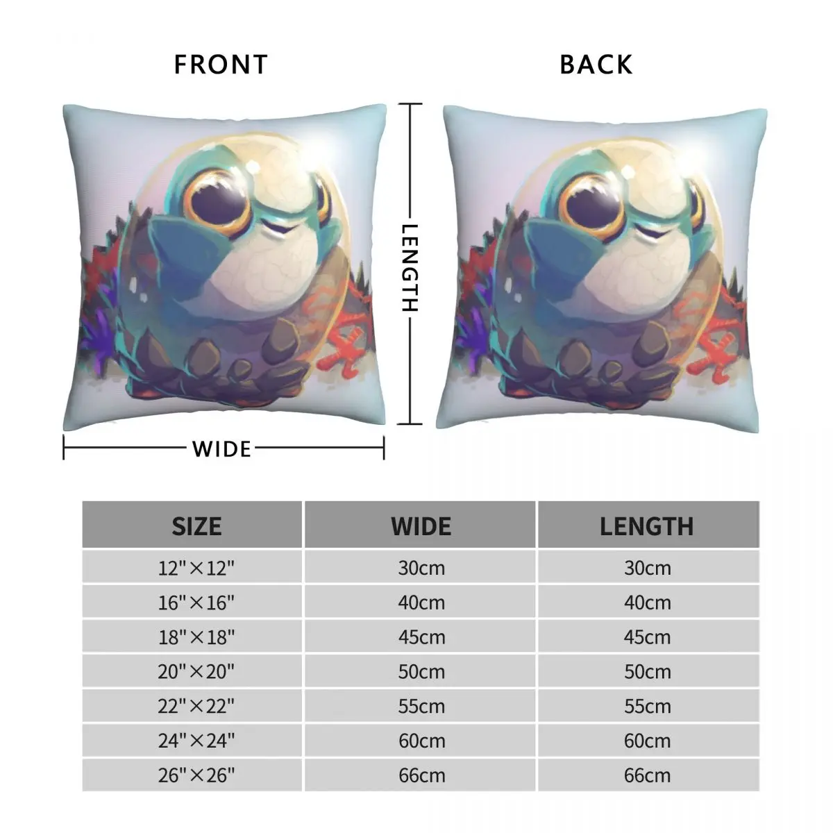 Cuddlefish Baby Subnautica Square Pillowcase Polyester Linen Velvet Zip Decor Throw Pillow Case Car Cushion Cover