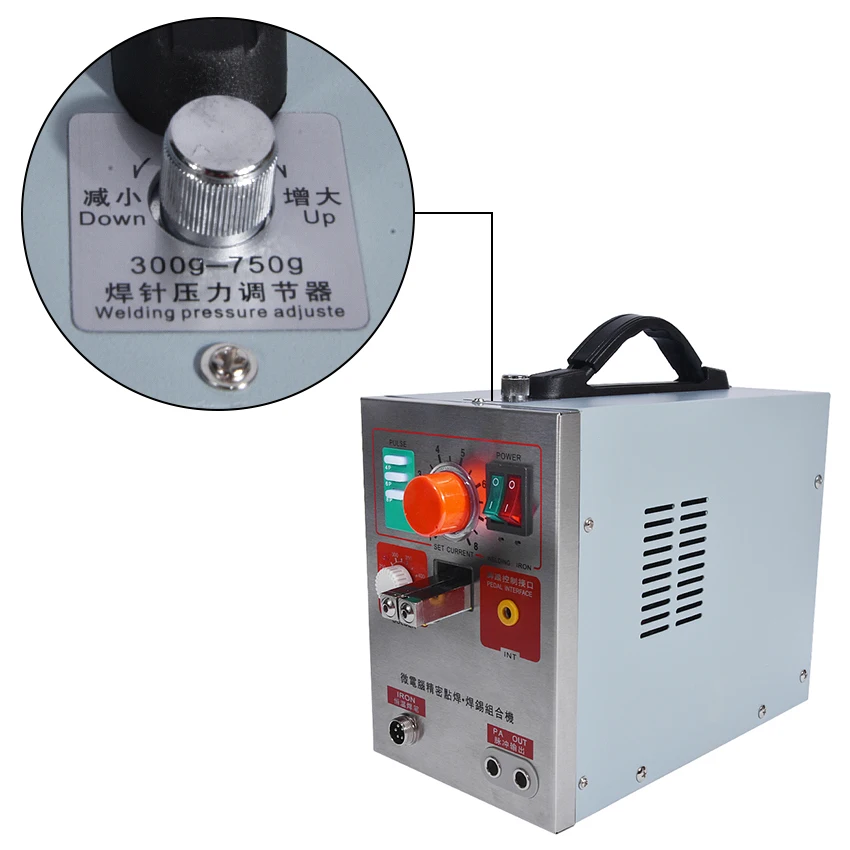 By DHL1pc1.9kw LED Pulse Battery Spot Welder 709A with Soldering Iron Station Spot Welding Machine for 18650 16430 14500 battery