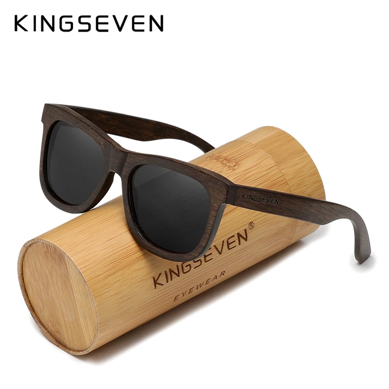 

KINGSEVEN 2023 Natural Handmade Wood Polarized Mirror Lens Sunglasses Sandalwood Material Original Wood Oculos de sol Masculino