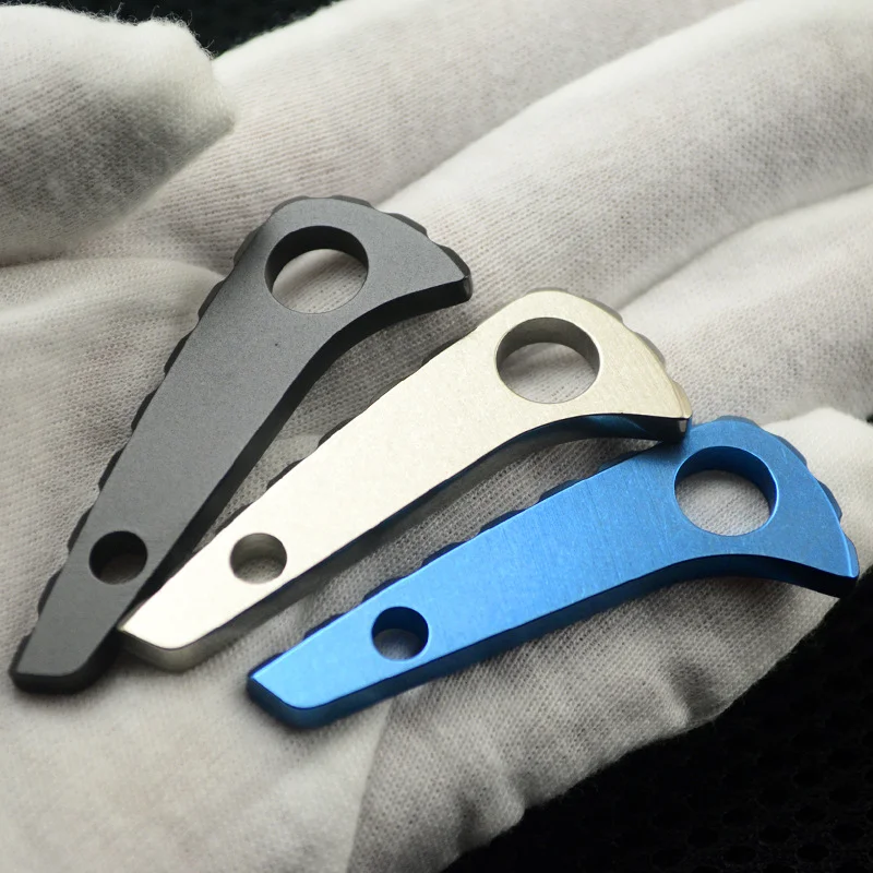 1ピースTC4チタン合金素材ポケットナイフ脊椎キールバックためspyderco準軍事的2 C81 PARA2ナイフハンドルdiy