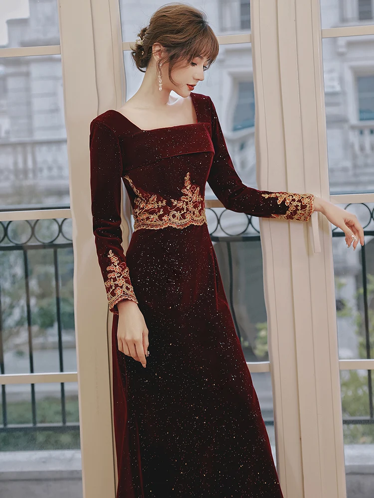 Dubai Long Sleeve Mermaid Gown For Women Party 2021 formal evening dresses women gown